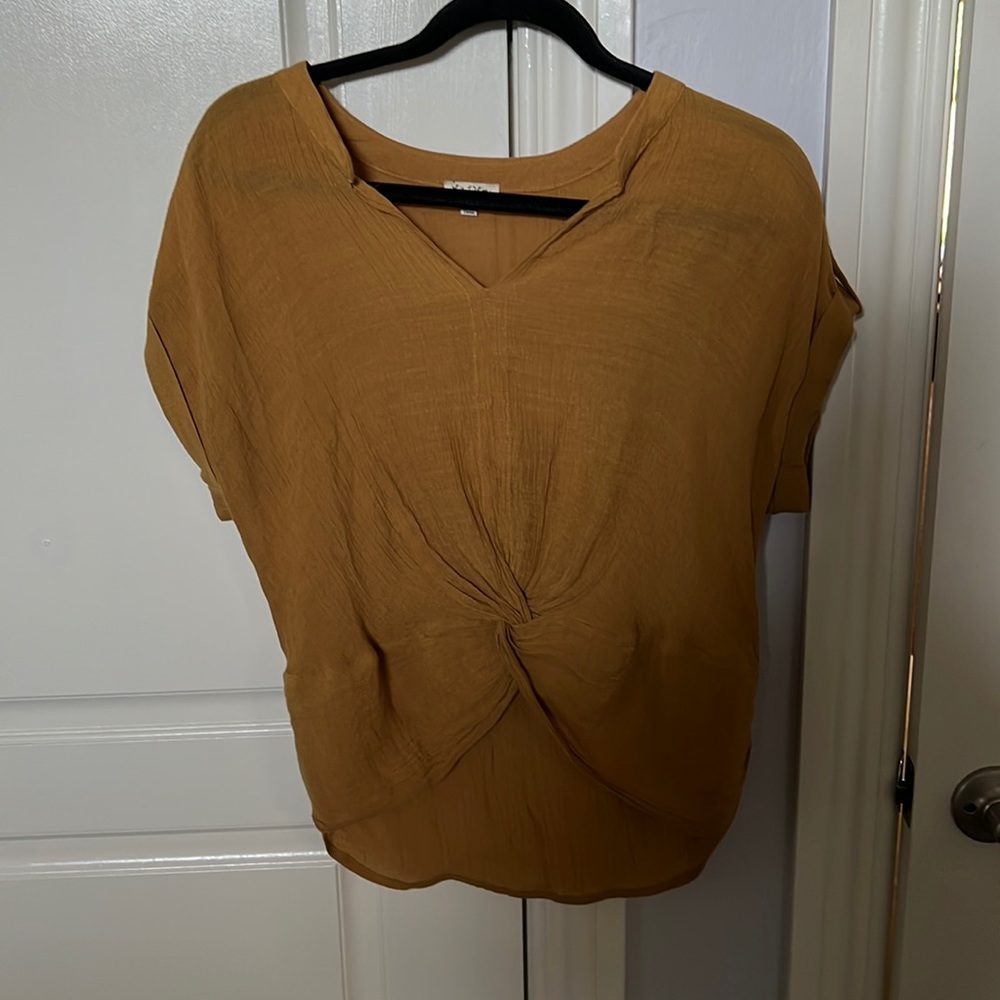 Yellow Blouse with Design at Bottom